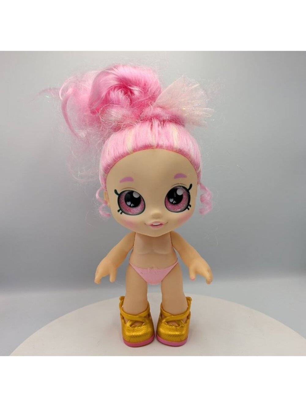 Kindi Kids Fun Time Friends Pirouetta 12” bobblehead doll pink hair Gold Shoes